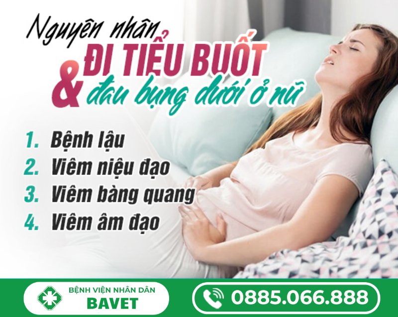ĐI TIỂU BUỐT VÀ ĐAU BỤNG DƯỚI Ở NỮ