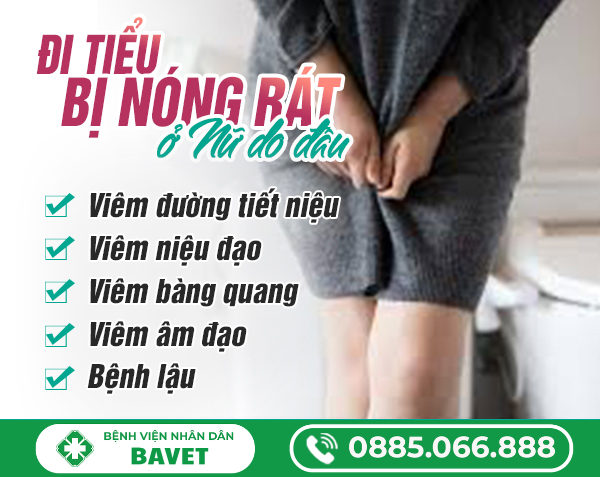 ĐI TIỂU BỊ NÓNG RÁT Ở NỮ 