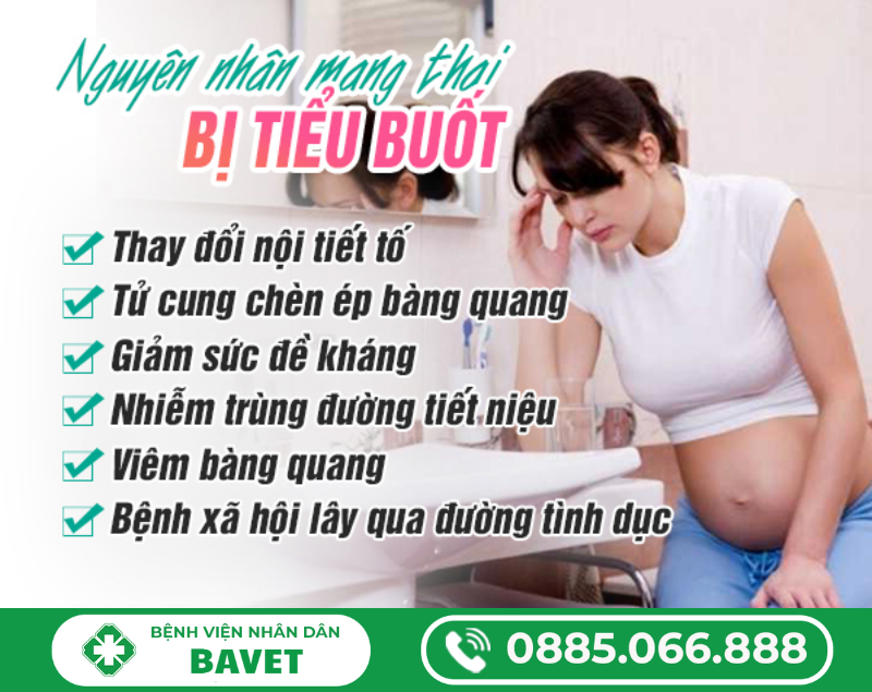 MANG THAI BỊ ĐI TIỂU BUỐT