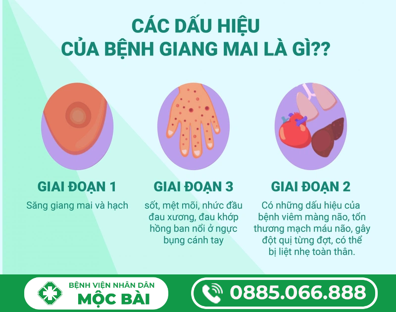 BIỂU HIỆN CỦA BỆNH GIANG MAI