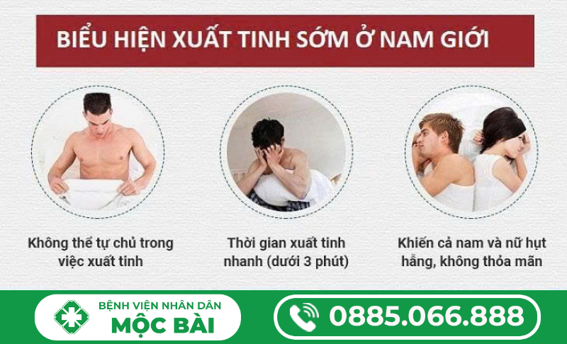BIỂU HIỆN CỦA XUẤT TINH SỚM Ở NAM GIỚI