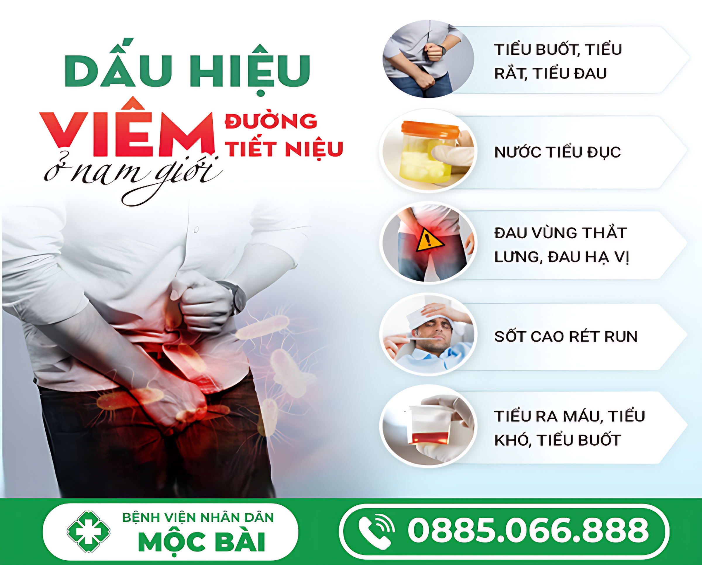 TRIỆU CHỨNG VIÊM ĐƯỜNG TIẾT NIỆU Ở NAM GIỚI