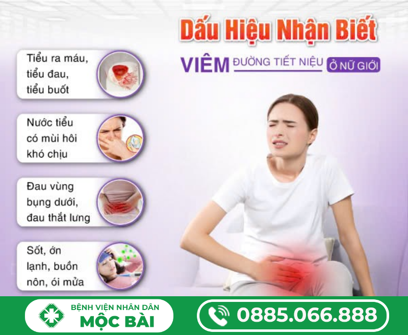 TRIỆU CHỨNG VIÊM ĐƯỜNG TIẾT NIỆU Ở NỮ GIỚI