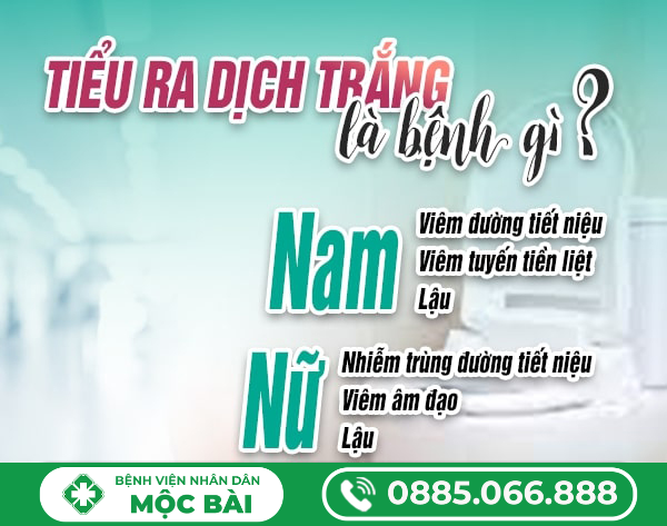 TIỂU RA DỊCH MÀU TRẮNG