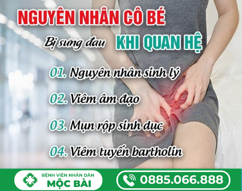 CÔ BÉ BỊ SƯNG ĐAU KHI QUAN HỆ