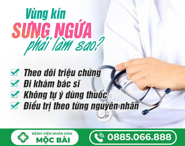 VÙNG KÍN SƯNG NGỨA PHẢI LÀM SAO?
