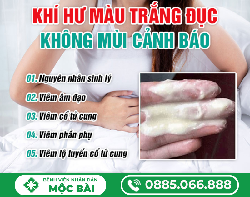 KHÍ HƯ MÀU TRẮNG ĐỤC KHÔNG MÙI LÀ BỆNH GÌ?
