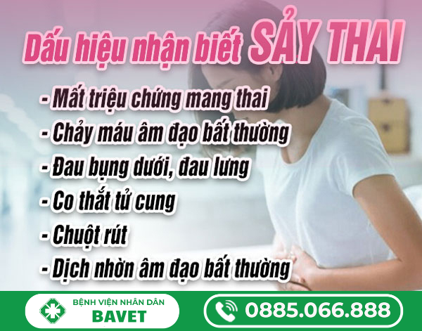 DẤU HIỆU NHẬN BIẾT SẢY THAI CẦN LƯU Ý