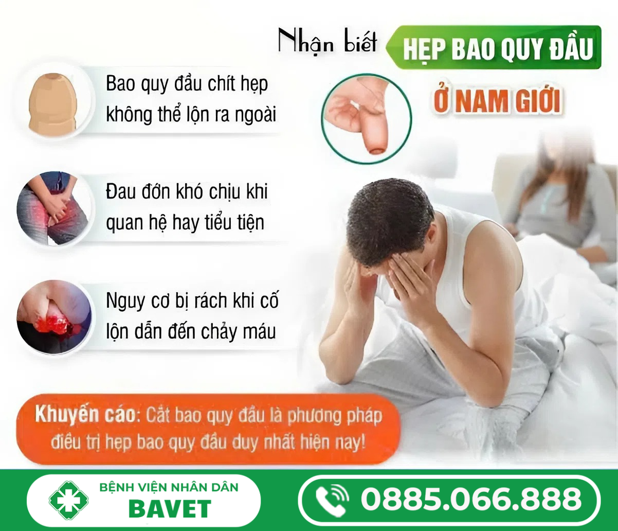 BÁN HẸP BAO QUY ĐẦU LÀ GÌ? CÓ NGUY HIỂM KHÔNG?