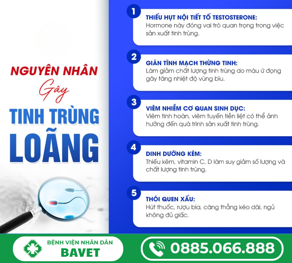 NGUYÊN NHÂN TINH TRÙNG LOÃNG